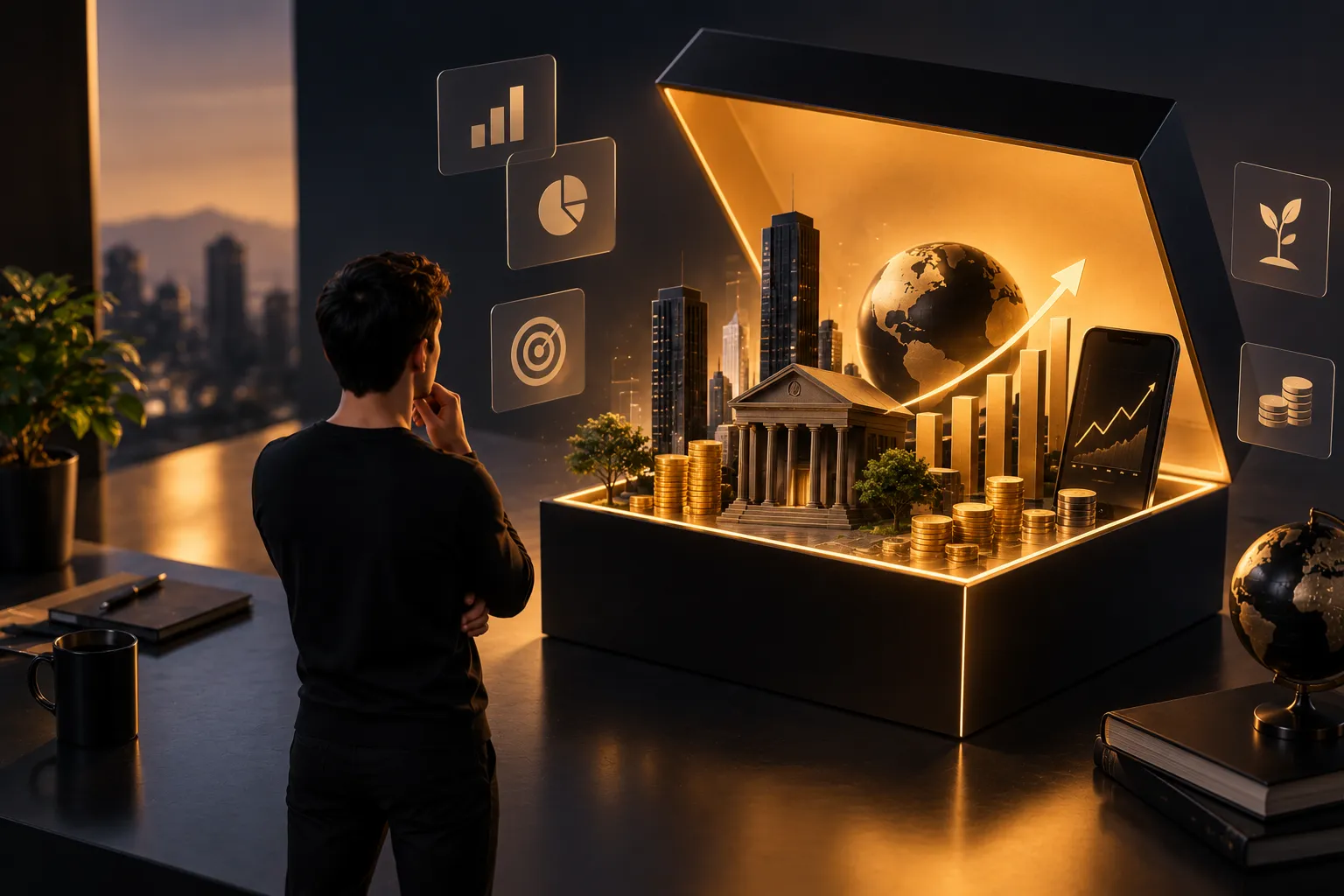Pessoa conhecendo o conceito da XP Investimentos e suas opções para investir