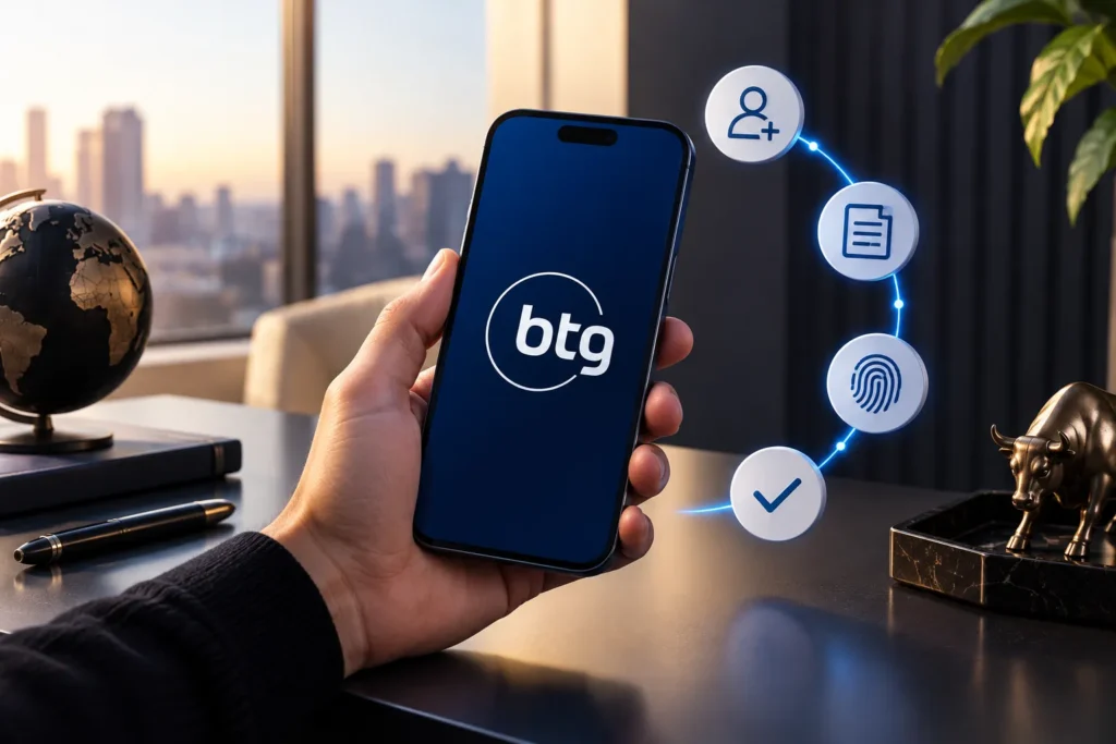 Como criar conta na BTG pelo celular