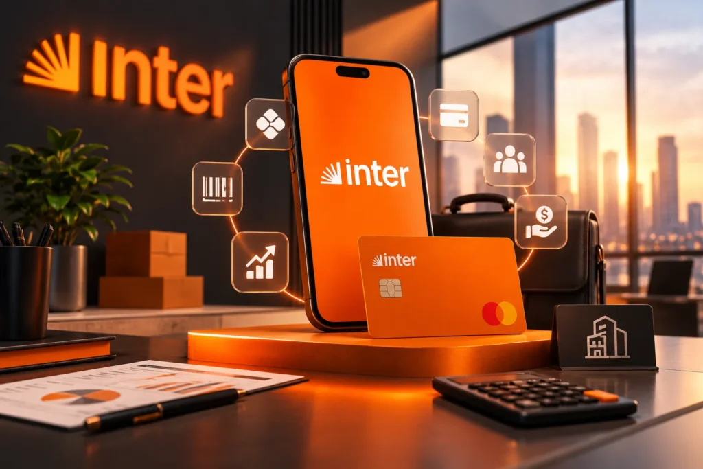 Conta PJ Inter com cartão e aplicativo para gestão empresarial